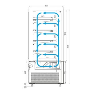 Витрина кондитерская Carboma KC78-150 VV 0,9-1 (9005) - Изображение 13