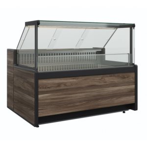 Витрина холодильная Carboma GC111 SM 1,25-1 (1008 Темный дуб) (без боковин)