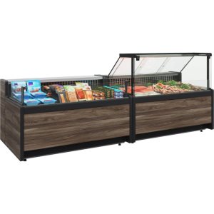 Витрина холодильная Carboma GC111 VM 2,5-1 (1008 Темный дуб) (динамика, газлифт, без боковин) - Изображение 3