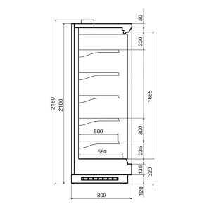 Горка холодильная Dazzl Vega 080 H210 125 фруктовая - Изображение 3