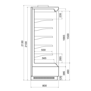 Горка холодильная Dazzl Vega DG 080 H210 Plug-in 190 - Изображение 3
