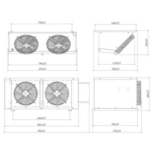 Сплит-система холодильная низкотемпературная Intercold LCM 210 FT (опция -30° С) - Изображение 2