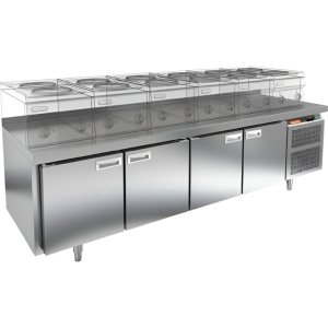 Стол охлаждаемый HiCold GN 1111/TN LT SH О под тепловое оборудование