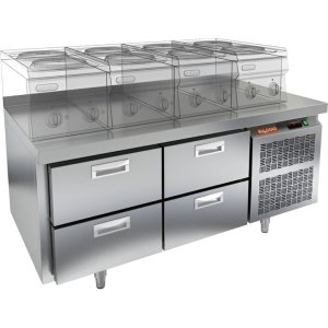 Стол охлаждаемый HiCold GN 22/TN LT SH под тепловое оборудование