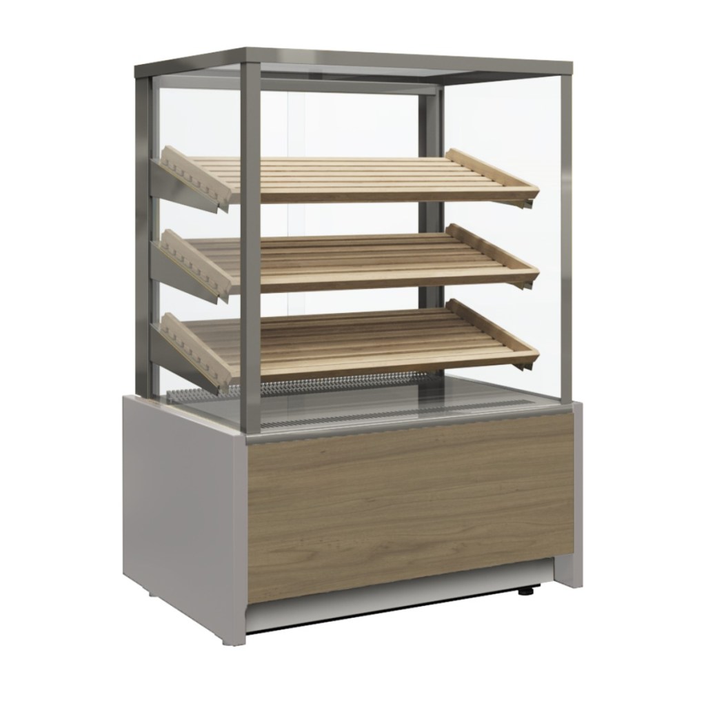 Витрина кондитерская Carboma KC70 N 0,9-1 Light Bread Паттерн (0110 Мариель) хлебная, со стеклом