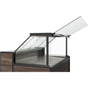 Витрина холодильная Carboma GC111 SV 0,94-1 (1008 Темный дуб) (газлифт, без боковин) - Изображение 2