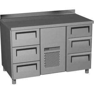 Стол холодильный среднетемпературный Carboma T70 M2-1 (2GN/NT Carboma) с бортом (0430-2 корпус нерж 6 ящ)