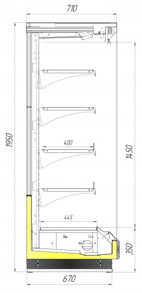 Горка холодильная Север МАНГО-Slim 1950/710 ВХС-2500 - Изображение 7