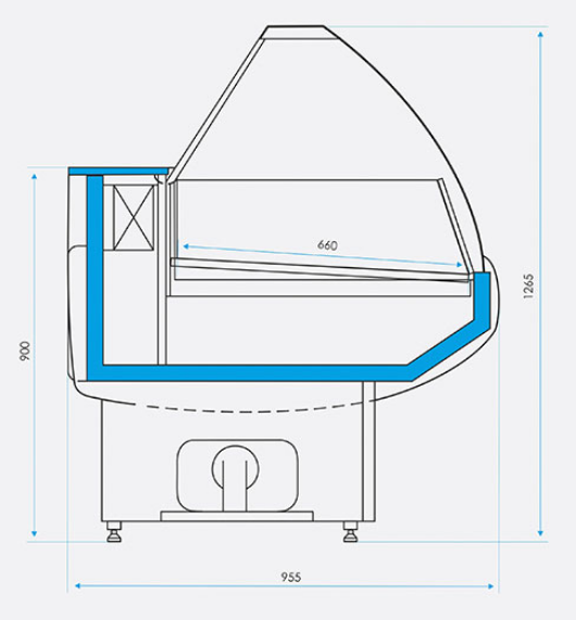 Витрина холодильная CRYSPI Octava SN 1200 - Изображение 2