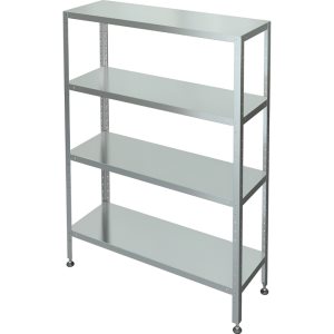 Стеллаж с 4-я сплошными полками МХМ С-4-0,4/1,2/1,8 (нержавейка) 